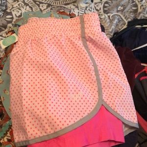 Varsity Pink Polka Dot Shorts